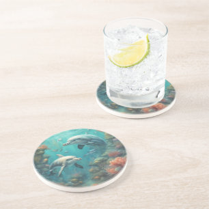 Dessous De Verre En Grès Imaginaire dauphin 7