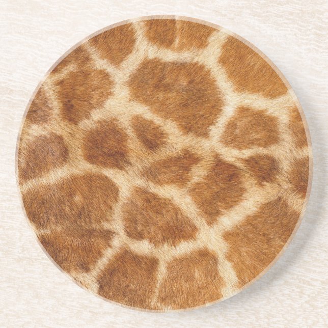 Dessous De Verre En Grès Impression de fourrure de girafe (Devant)