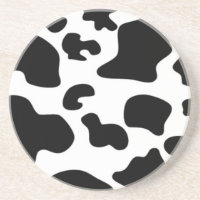 Impression de vache noire et blanche