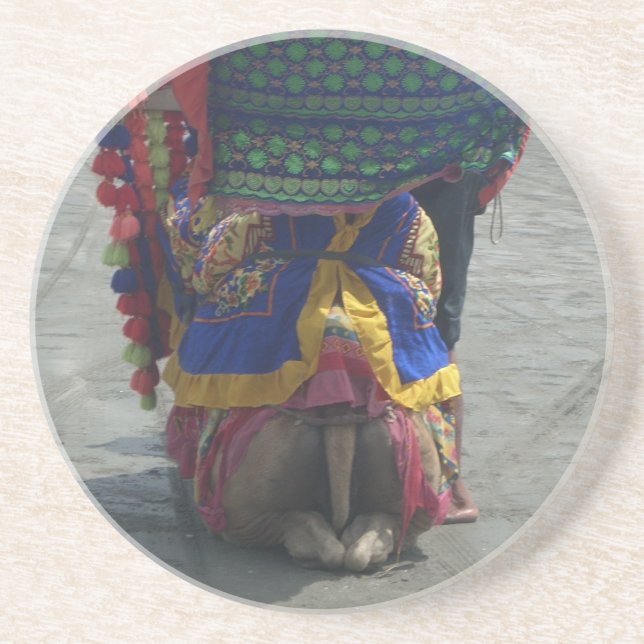 Dessous De Verre En Grès Imprimé/graphique en forme de chameau (Devant)