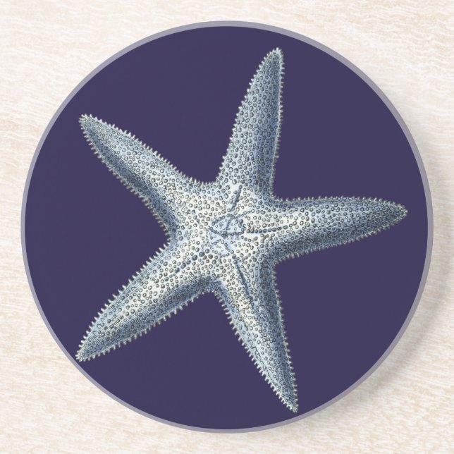 Dessous De Verre En Grès Indigo Shells IV (Devant)