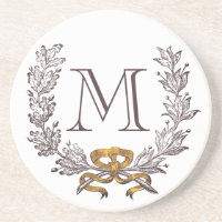 Initiale de monogramme personnalisée par guirlande
