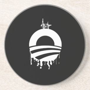 Dessous De Verre En Grès Inverse de plate-forme pétrolière d'Obama