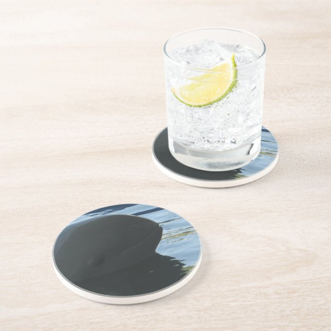 Dessous De Verre En Grès Irrawaddy Dolphin Peek-A-Boo (Côté)