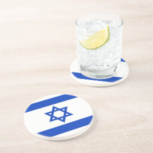 Dessous De Verre En Grès Israël drapeau patriotique moderne