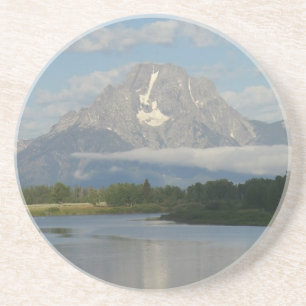 Dessous De Verre En Grès Jackson Hole River au parc national de Grand Teton