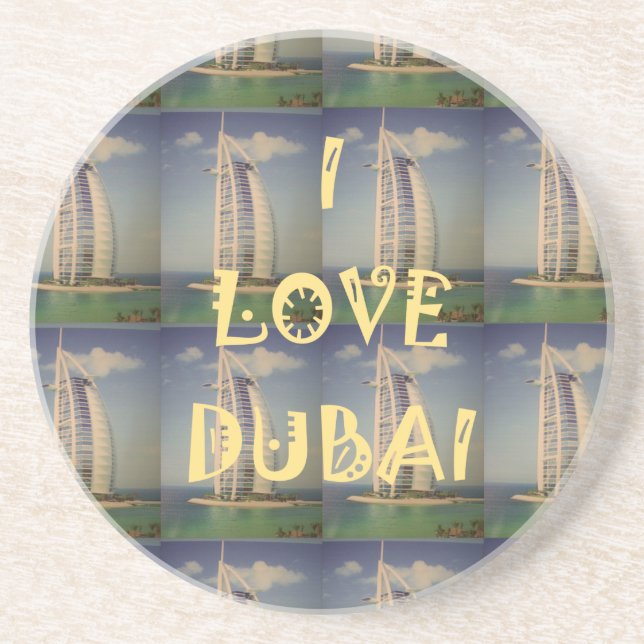 Dessous De Verre En Grès J'aime Dubaï (Devant)