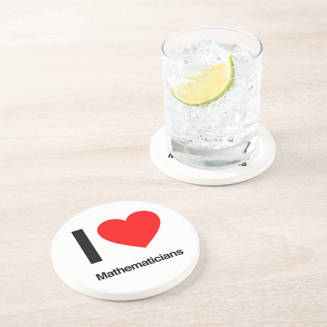 Dessous De Verre En Grès j'aime les mathématiciens (Côté)