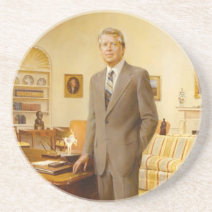 Dessous De Verre En Grès James Earl Carter peint le portrait du président a