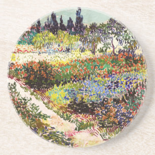 Dessous De Verre En Grès Jardin Floral Van Gogh À Arles Art Floral