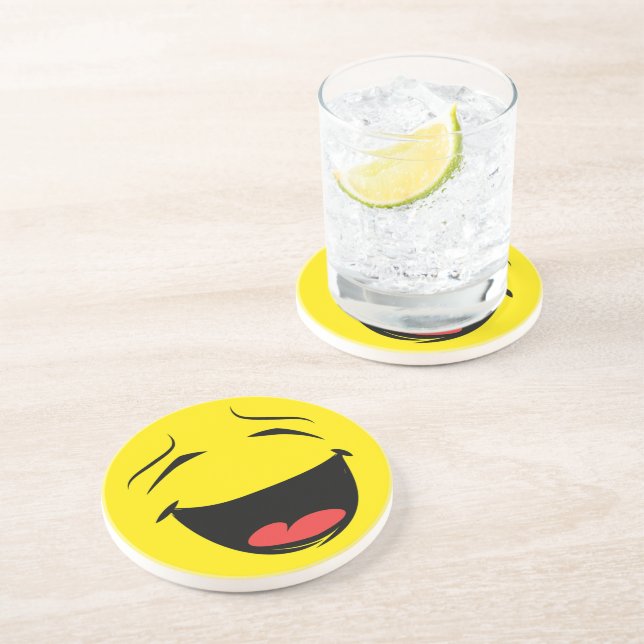 DESSOUS DE VERRE EN GRÈS JAUNE (Côté)