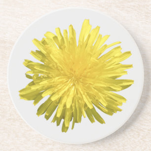 Dessous de verre en grès jaune Pissenlit