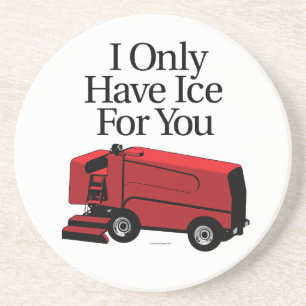 Dessous De Verre En Grès Je N'Ai Que De La Glace Pour Vous (Hockey)