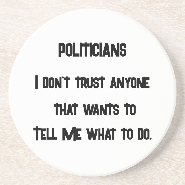 Dessous De Verre En Grès Je ne fais pas confiance (Devant)