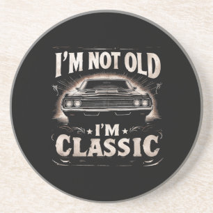 Dessous De Verre En Grès Je ne suis pas vieux Je suis classique Retro Vinta
