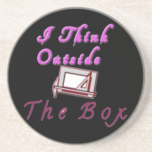 Dessous De Verre En Grès Je pense à l'extérieur de la boîte ZA.