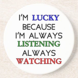 Dessous De Verre En Grès Je suis chanceux