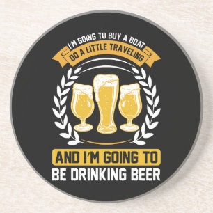Dessous De Verre En Grès Je vais boire de la bière