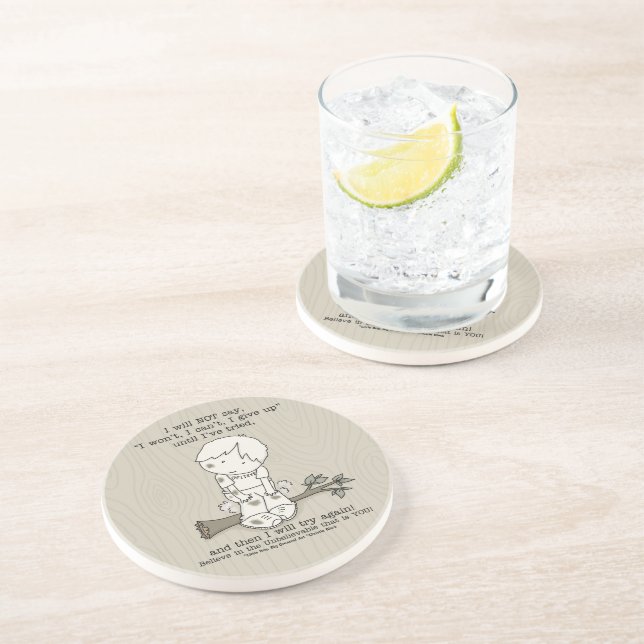 Dessous De Verre En Grès Je vais réessayer (Côté)