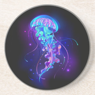 Dessous De Verre En Grès Jellyfish éclatante couleur