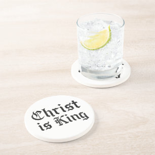 Dessous De Verre En Grès Jésus-Christ est Roi Gothique Art Grunge Blacklett