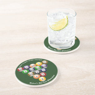 Dessous De Verre En Grès Jeu de billard à 8 balles Rack Ball