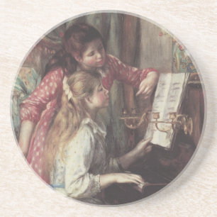 Dessous De Verre En Grès Jeunes filles au piano par Pierre Renoir