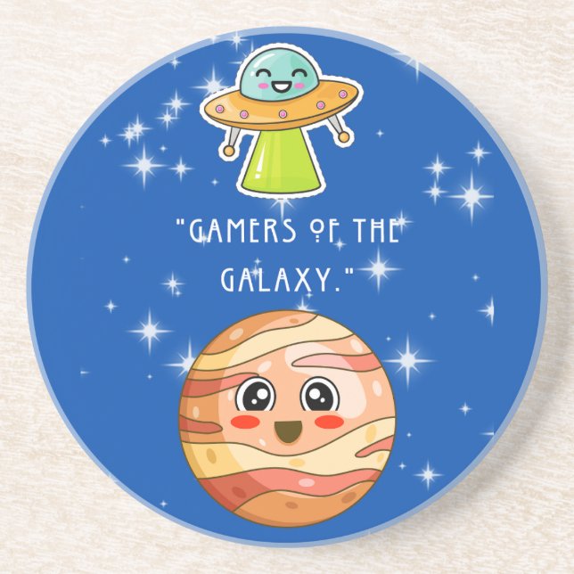 DESSOUS DE VERRE EN GRÈS JEUX DE LA GALAXIE (Devant)