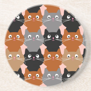 Dessous De Verre En Grès Joli Amoureux des chats Feline Kittens