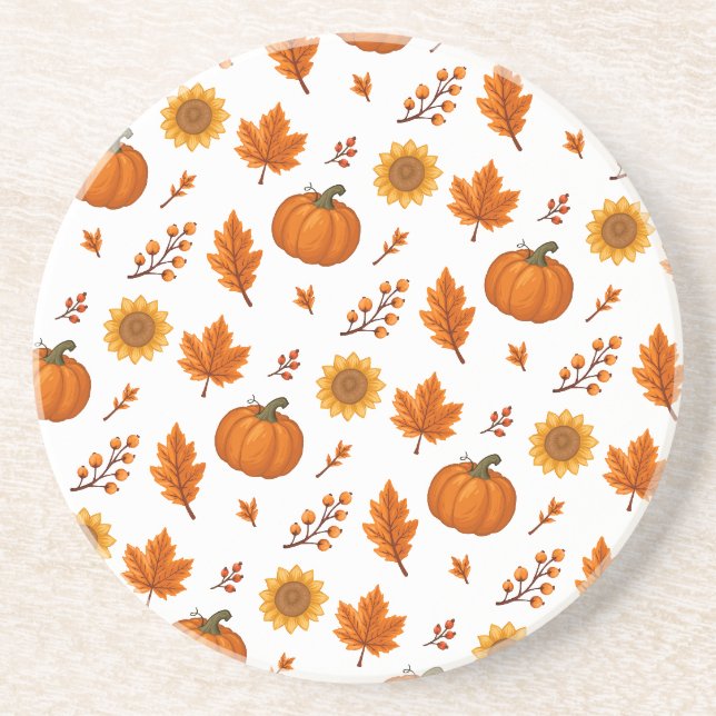 Dessous De Verre En Grès Joli grès de la récolte d'automne (Devant)