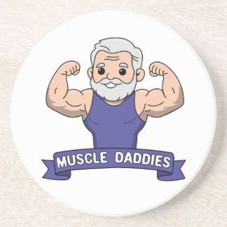Dessous De Verre En Grès Joli Kawaii Muscle Daddy Barbu Bodybuilder