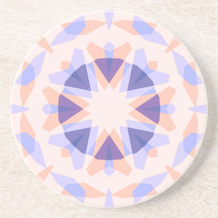 Dessous De Verre En Grès Joli Pastel Purple Peach Star Eclectique Kitsch
