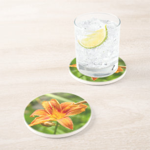 Dessous De Verre En Grès Jolie grande fleur Lily photo