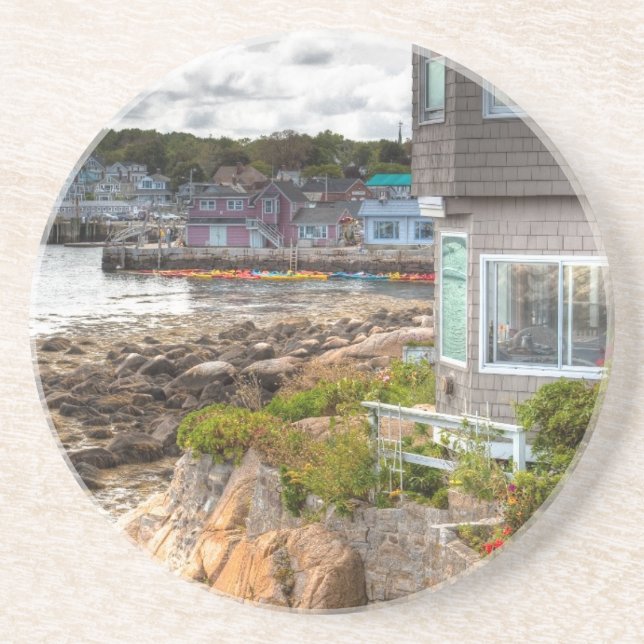 Dessous De Verre En Grès jolie petite maison de plage (Devant)