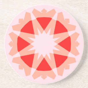 Dessous De Verre En Grès Jolie Rose Rouge Décor Dopamine Étoilé Fantaisiste