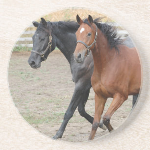 Dessous De Verre En Grès Jouer au cheval