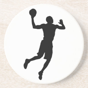 Dessous De Verre En Grès Joueur de basket-ball Pop Art Silhouette
