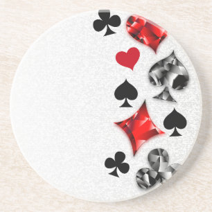 Dessous De Verre En Grès Joueur de poker Joueur de cartes de jouer costumes