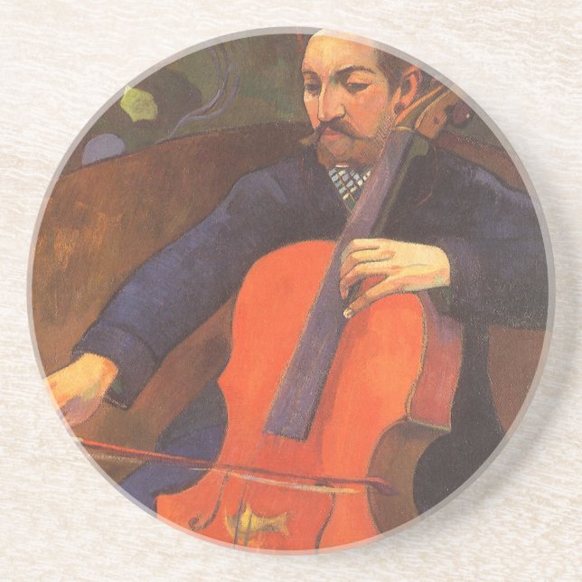 Dessous De Verre En Grès Joueur Schneklud Portrait par Paul Gauguin (Devant)