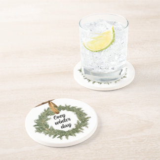 Dessous De Verre En Grès Jour d'hiver