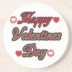 Dessous De Verre En Grès Joyeuse Saint-Valentin pour le cadeau
