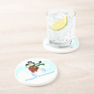Dessous De Verre En Grès Joyeux bonhomme de neige