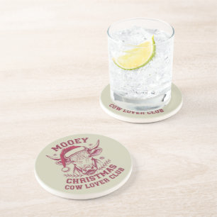 Dessous De Verre En Grès Joyeux Noël Club de l'Amant de Vache Occidental Xm