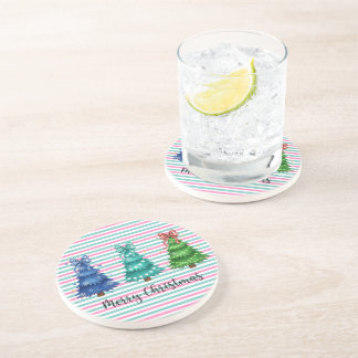 Dessous De Verre En Grès Joyeux Noël Trio Arbre