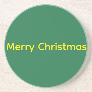 Dessous De Verre En Grès Joyeux Noël vert
