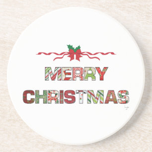 Dessous De Verre En Grès Joyeux Noël vintage
