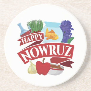 Dessous De Verre En Grès Joyeux Nowruz Nouvel An persan