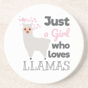 Dessous De Verre En Grès Juste une fille qui aime les lamas