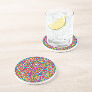 Dessous De Verre En Grès Kaleidoscope