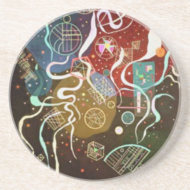 Dessous De Verre En Grès Kandinsky Mouvement I Peinture (Devant)